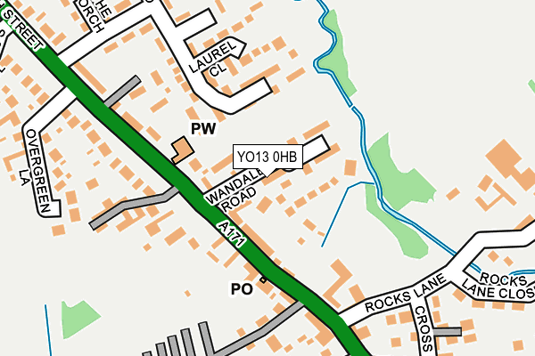 YO13 0HB map - OS OpenMap – Local (Ordnance Survey)
