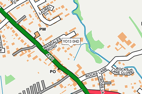 YO13 0HD map - OS OpenMap – Local (Ordnance Survey)