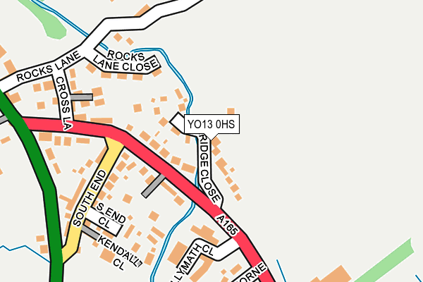 YO13 0HS map - OS OpenMap – Local (Ordnance Survey)