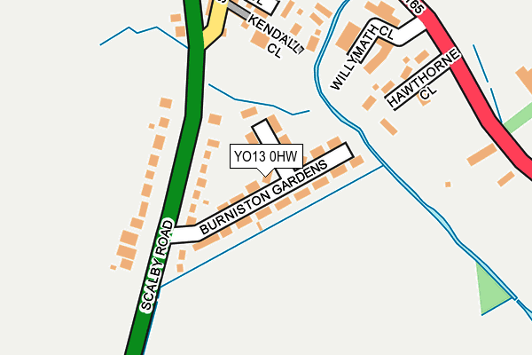YO13 0HW map - OS OpenMap – Local (Ordnance Survey)