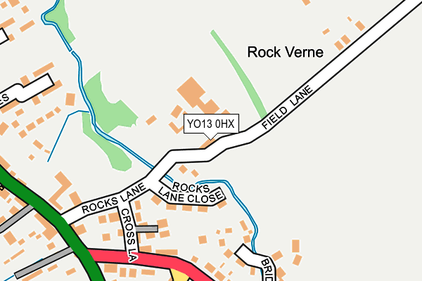 YO13 0HX map - OS OpenMap – Local (Ordnance Survey)