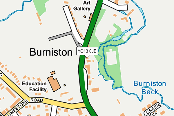 YO13 0JE map - OS OpenMap – Local (Ordnance Survey)