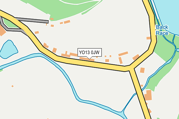 YO13 0JW map - OS OpenMap – Local (Ordnance Survey)