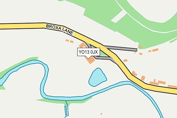 YO13 0JX map - OS OpenMap – Local (Ordnance Survey)