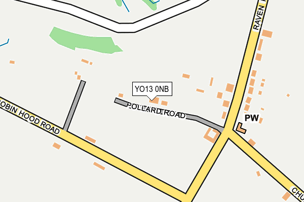 YO13 0NB map - OS OpenMap – Local (Ordnance Survey)