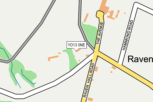 YO13 0NE map - OS OpenMap – Local (Ordnance Survey)
