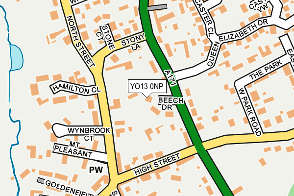 YO13 0NP map - OS OpenMap – Local (Ordnance Survey)