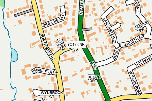 YO13 0NR map - OS OpenMap – Local (Ordnance Survey)