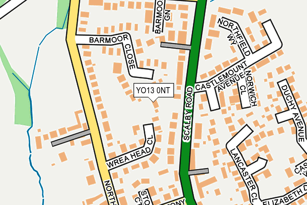 YO13 0NT map - OS OpenMap – Local (Ordnance Survey)