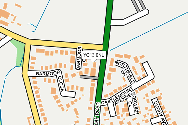 YO13 0NU map - OS OpenMap – Local (Ordnance Survey)