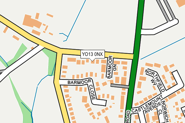 YO13 0NX map - OS OpenMap – Local (Ordnance Survey)