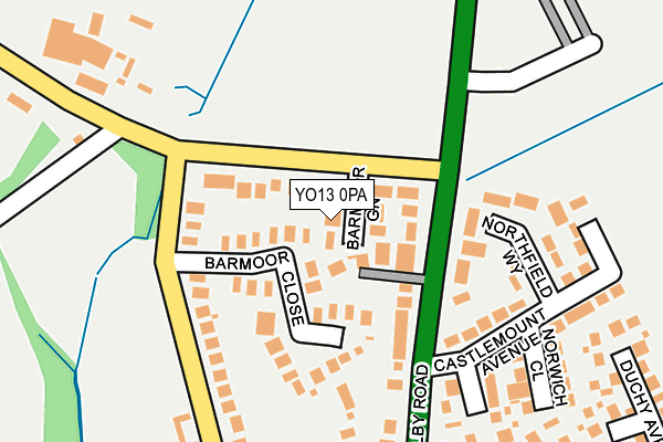 YO13 0PA map - OS OpenMap – Local (Ordnance Survey)