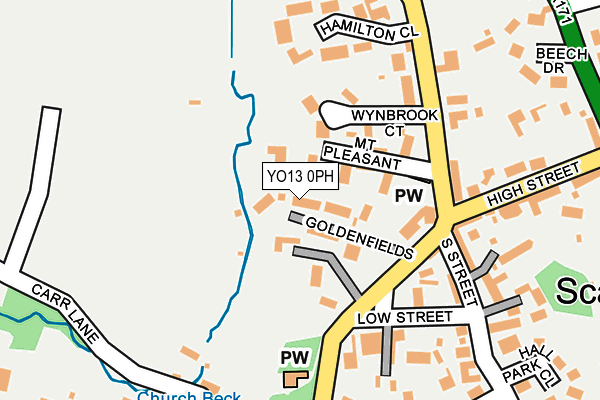 YO13 0PH map - OS OpenMap – Local (Ordnance Survey)