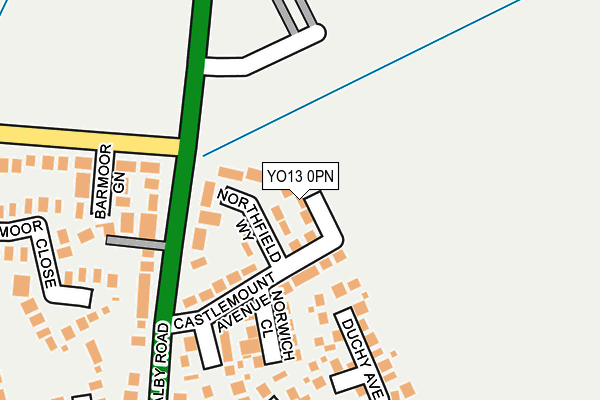YO13 0PN map - OS OpenMap – Local (Ordnance Survey)