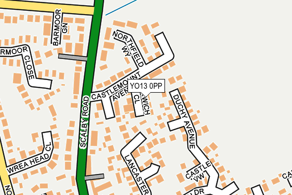 YO13 0PP map - OS OpenMap – Local (Ordnance Survey)