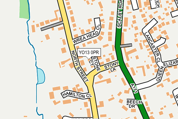 YO13 0PR map - OS OpenMap – Local (Ordnance Survey)
