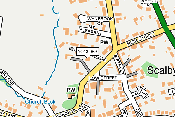 YO13 0PS map - OS OpenMap – Local (Ordnance Survey)