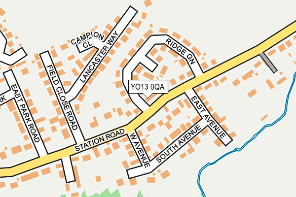 YO13 0QA map - OS OpenMap – Local (Ordnance Survey)
