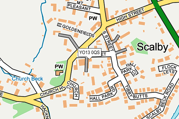 YO13 0QS map - OS OpenMap – Local (Ordnance Survey)