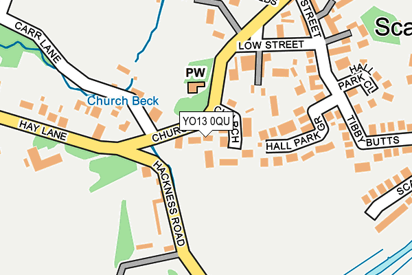 YO13 0QU map - OS OpenMap – Local (Ordnance Survey)