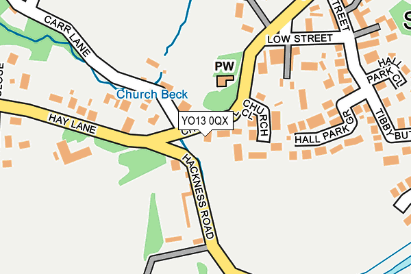YO13 0QX map - OS OpenMap – Local (Ordnance Survey)