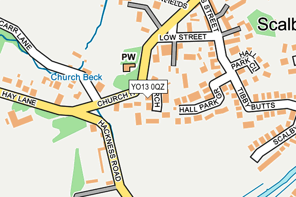 YO13 0QZ map - OS OpenMap – Local (Ordnance Survey)