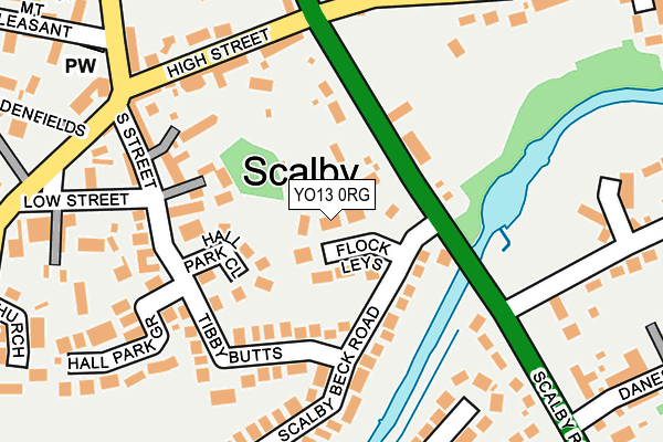 YO13 0RG map - OS OpenMap – Local (Ordnance Survey)