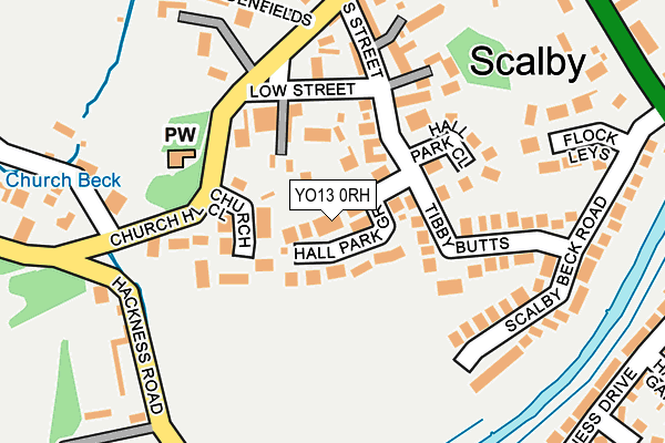 YO13 0RH map - OS OpenMap – Local (Ordnance Survey)