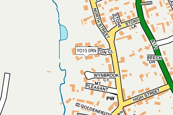 YO13 0RN map - OS OpenMap – Local (Ordnance Survey)