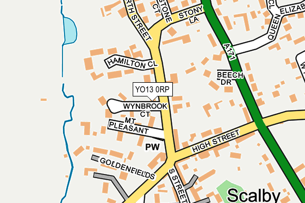 YO13 0RP map - OS OpenMap – Local (Ordnance Survey)