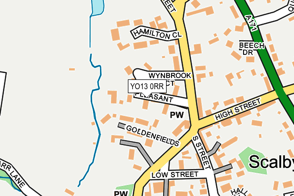 YO13 0RR map - OS OpenMap – Local (Ordnance Survey)