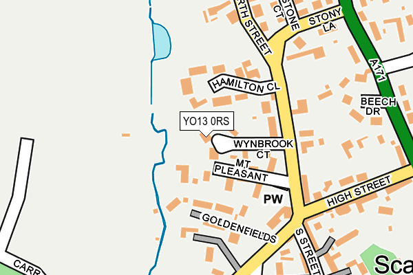 YO13 0RS map - OS OpenMap – Local (Ordnance Survey)