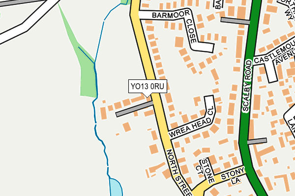 YO13 0RU map - OS OpenMap – Local (Ordnance Survey)