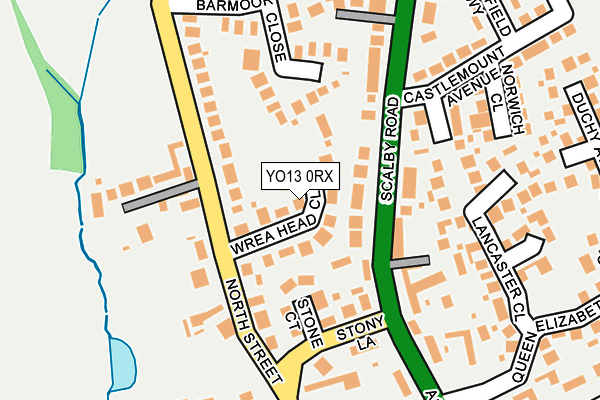 YO13 0RX map - OS OpenMap – Local (Ordnance Survey)
