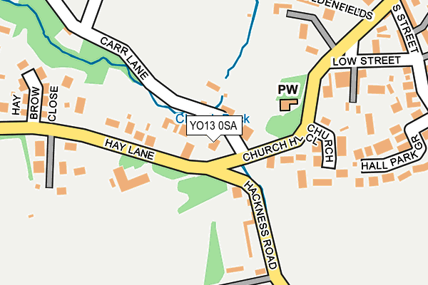 YO13 0SA map - OS OpenMap – Local (Ordnance Survey)