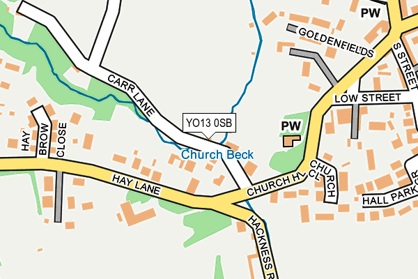 YO13 0SB map - OS OpenMap – Local (Ordnance Survey)