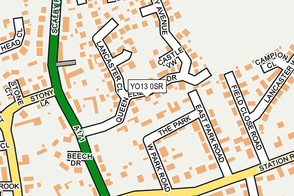 YO13 0SR map - OS OpenMap – Local (Ordnance Survey)