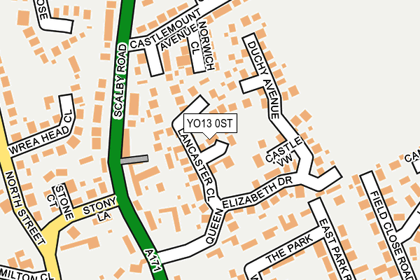 YO13 0ST map - OS OpenMap – Local (Ordnance Survey)