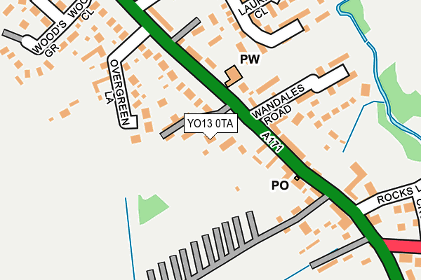 YO13 0TA map - OS OpenMap – Local (Ordnance Survey)