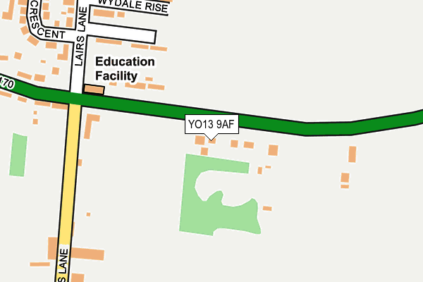 YO13 9AF map - OS OpenMap – Local (Ordnance Survey)