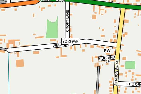 YO13 9AR map - OS OpenMap – Local (Ordnance Survey)