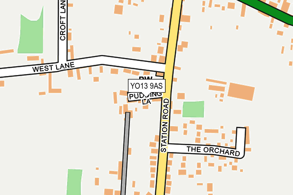 YO13 9AS map - OS OpenMap – Local (Ordnance Survey)
