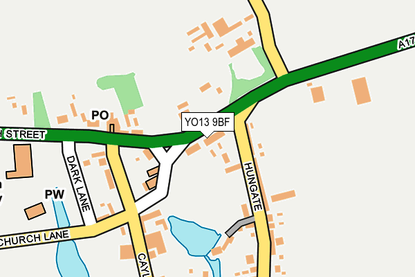 YO13 9BF map - OS OpenMap – Local (Ordnance Survey)