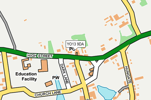 YO13 9DA map - OS OpenMap – Local (Ordnance Survey)