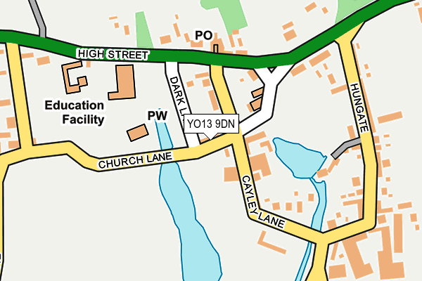 YO13 9DN map - OS OpenMap – Local (Ordnance Survey)