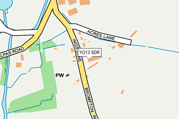 YO13 9DR map - OS OpenMap – Local (Ordnance Survey)