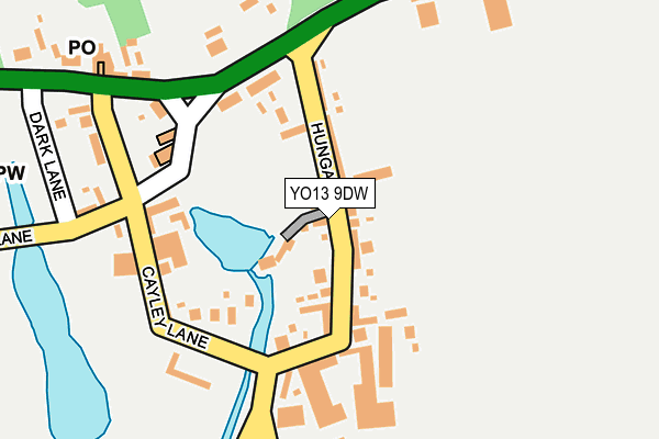 YO13 9DW map - OS OpenMap – Local (Ordnance Survey)