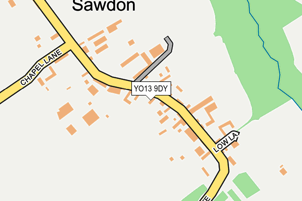 YO13 9DY map - OS OpenMap – Local (Ordnance Survey)