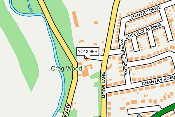 YO13 9EH map - OS OpenMap – Local (Ordnance Survey)