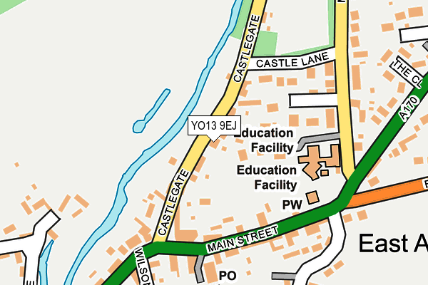 YO13 9EJ map - OS OpenMap – Local (Ordnance Survey)